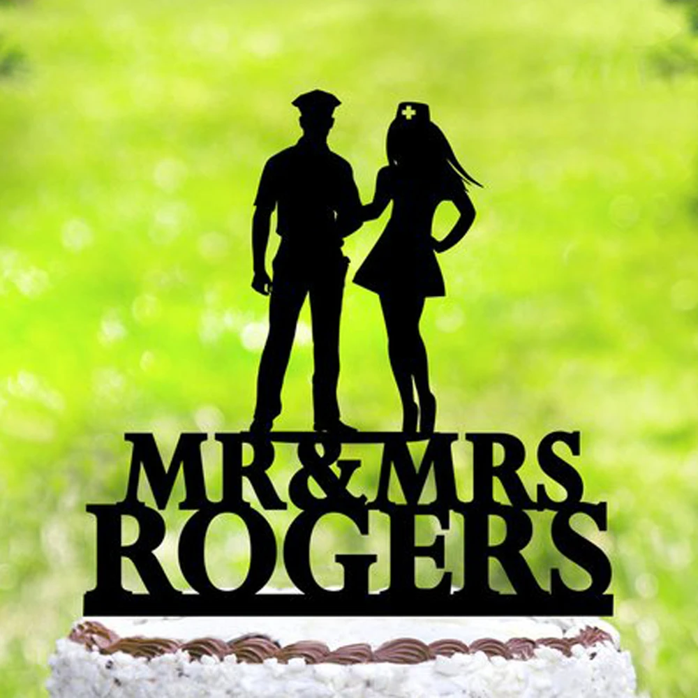 Decoration De Gateau De Mariage Personnalise Pour Policier Et Infirmiere Unique Personnalise Avec Le Nom De Famille Du Couple Et De L Infirmiere Aliexpress Decoration De Gateau De Mariage Personnalise Pour Policier Et Infirmiere Unique Personnalise Avec Le Nom De Famille Du Couple Et De L Infirmiere Aliexpress