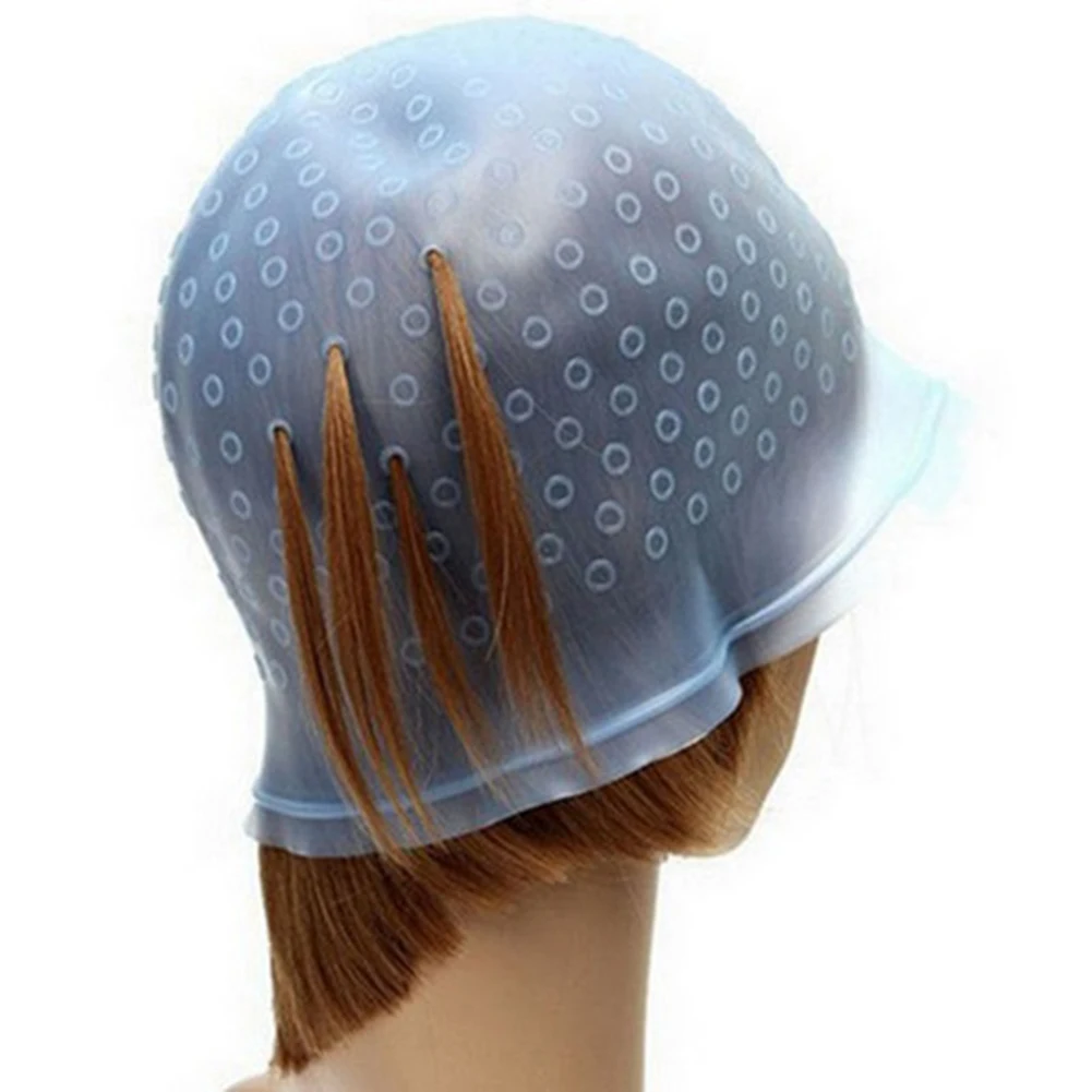 

Professional Reusable Salon Hook Hair Color Coloring Highlighting Dye Silicone Cap Frosting Tipping Dye Tools