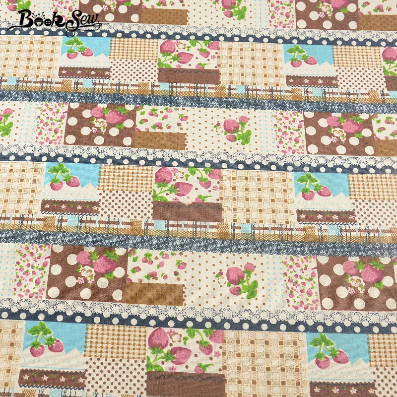 Хлопковая льняная ткань Booksew для сумок скатерть занавеска подушка украшение