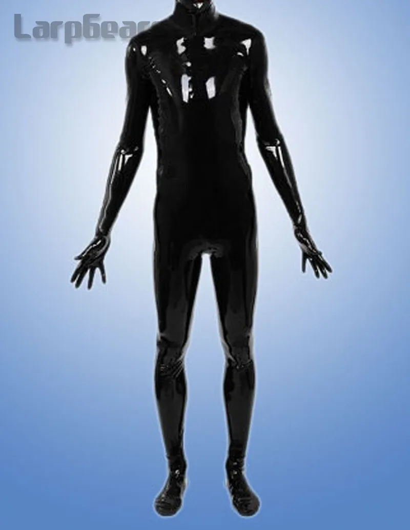 

Man full cover latex catsuit with hood and socks, gloves plus size custom made