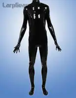 Man ฝาครอบ latex catsuit พร้อม hood และถุงเท้า, ถุงมือ plus ขนาดที่กำหนดเอง