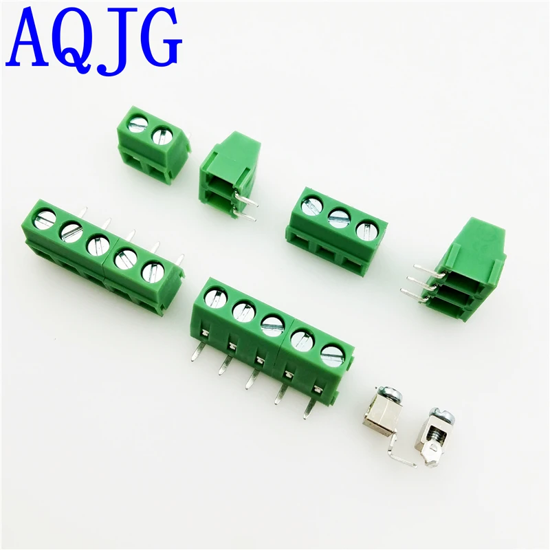 100PCS PCB Screw Terminal Blocks Conenctor 5.08mm Pitch 2P/3P KF127R 90