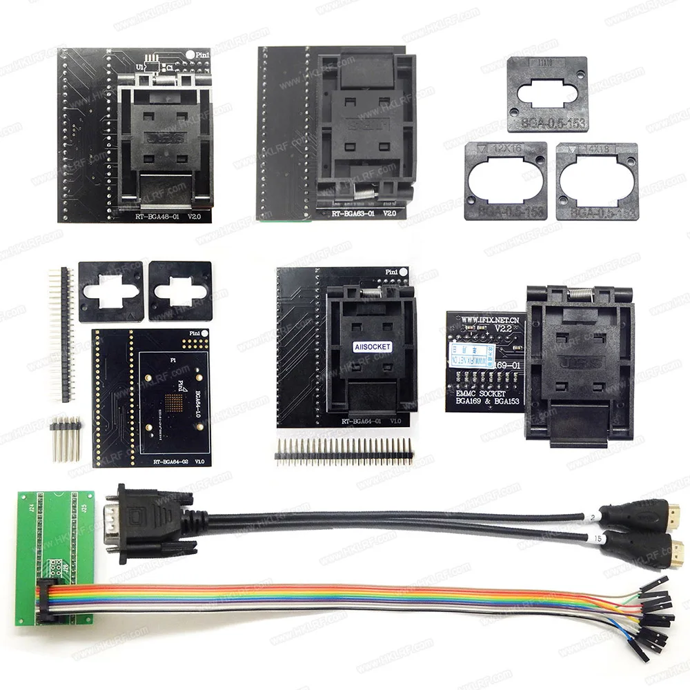 RT809H EMMC NAND флэш USB программатор + 55 предметов BGA48 BGA64 BGA169 TSOP56 SOP44 DIP44 все адаптеры с EDID