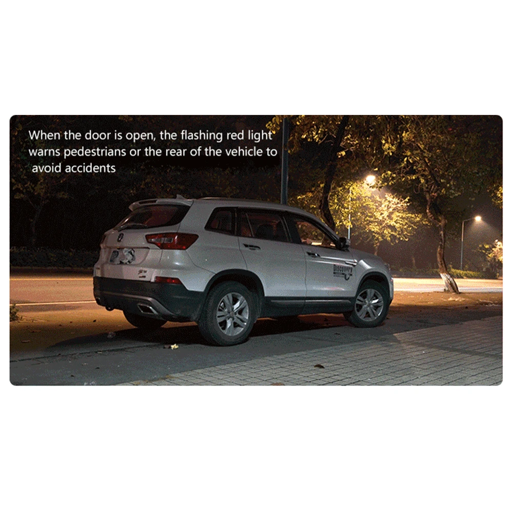 2pcs Car Door Lights LED Warning Lamp Signal Lamp Anti Collision ...