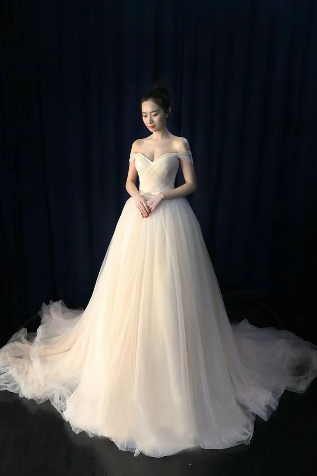 Erosebridal Новое поступление Свадебные платья трапециевидной формы длинный популярный стиль плюс размер от плеча платья мечты