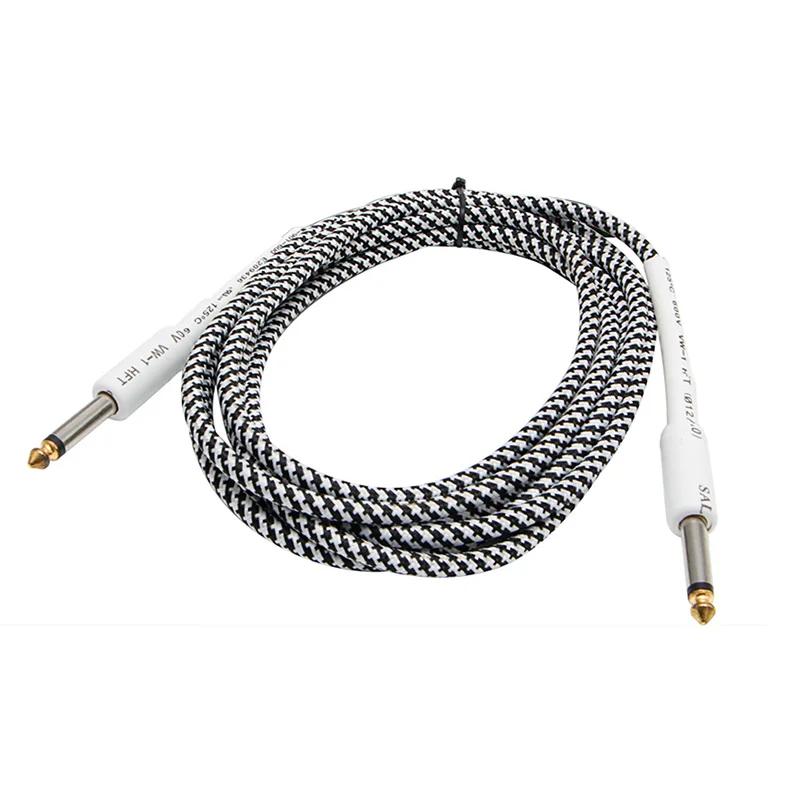 6.35mm Mono Male to 6.35mm Mono Straight Jack Cable Cord for Bass