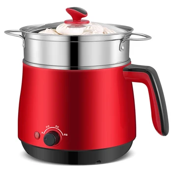 

2 Layers Household Electric Skillet Mini Dormitory Hot Pot Cooking Pot Multifunction Electric Cooker