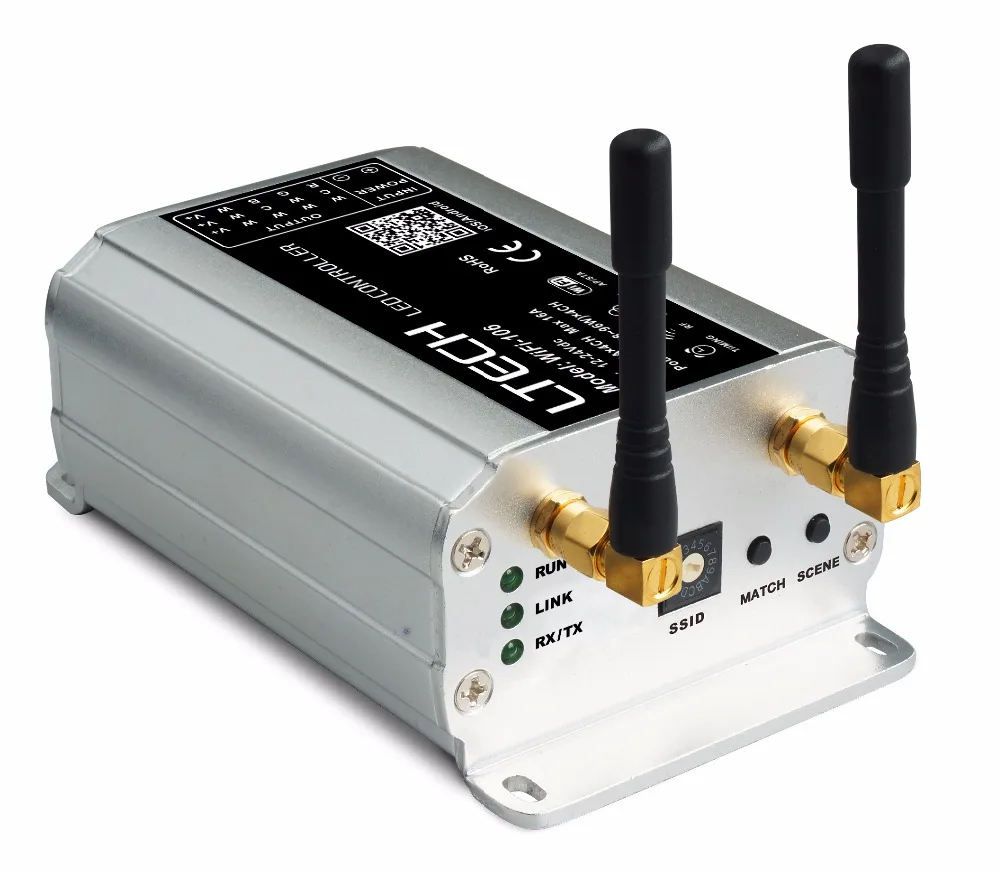 

WiFi-106+F12; LED WiFi lighting controller;With DIM, CT adjustment, RGB and RGBW changing 4 in 1 operation, plus 12 zones contro