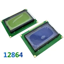 12864 128x64 pontos gráfico cor azul backlight display lcd módulo para arduino raspberry pi