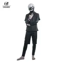 ROLECOS Brand New Japanese Anime Tokyo Ghoul Cosplay Costumes Kaneki Ken Cosplay Costumes Hoodies Black Fight Uniform Full Set