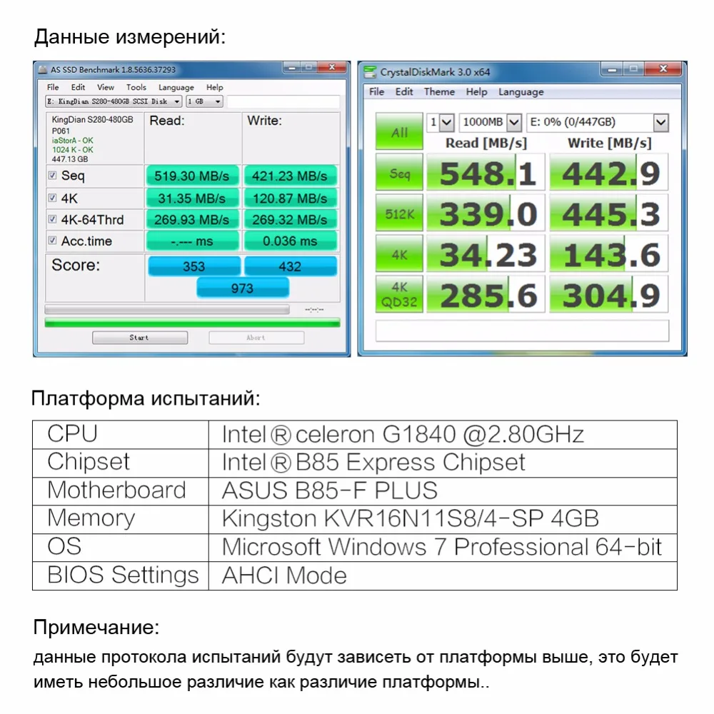 KingDian S280 480GB SSD HDD Внутренний твердотельный накопитель 480GB disco