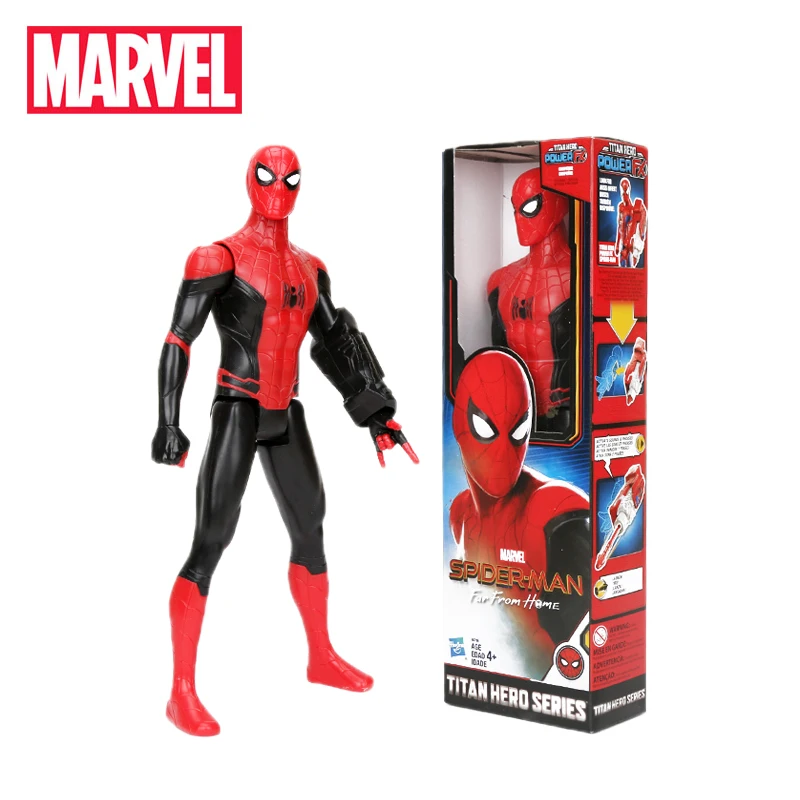29 см Marvel Black Spider man вдали от дома ПВХ фигурка Titan Hero серия Miles Morales Spiderman