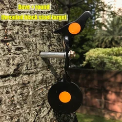 Threaded Black Steel Target Planer Dove + Round Steel Target For Slingshot / Paintball Outdoor Entertainment Shooting Target Threaded Black Steel Target Planer Dove + Round Steel Target For Slingshot / Paintball Outdoor Entertainment Shooting Target