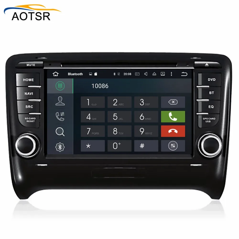 Sale Android 8.1 4G RAM 2 DIN Car DVD PLAYER For AUDI TT 2006 - 2011 GPS radio stereo wifi navigation touch screen multimedia 4