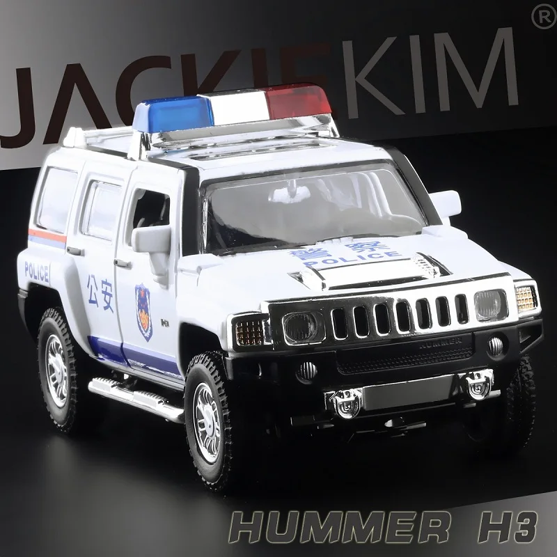 

High Simulation Exquisite Diecasts & Toy Vehicles: CaiPo Car Styling Hummer H3 Police CCar 1:32 Alloy Diecast SUV Model Toy Car