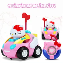 RC car toys Hello Kitty toy juguetes Anime carton Action figure Musical kids baby toy Cute