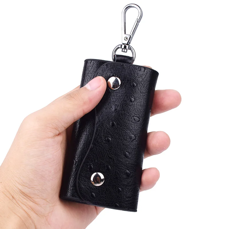 

Compact Key Holder Wallet Pouch Women Men Keys Organizer Solid Key Cover Key Car Keychain Housekeeper Portachiavi Pelle