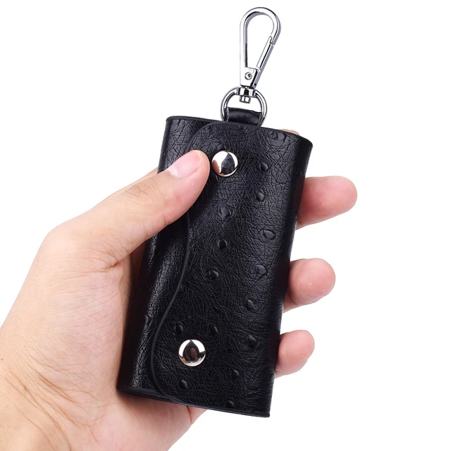 Compact Key Holder Wallet Pouch Women Men Keys Organizer Solid Key Cover  Key Car Keychain Housekeeper Portachiavi Pelle - AliExpress