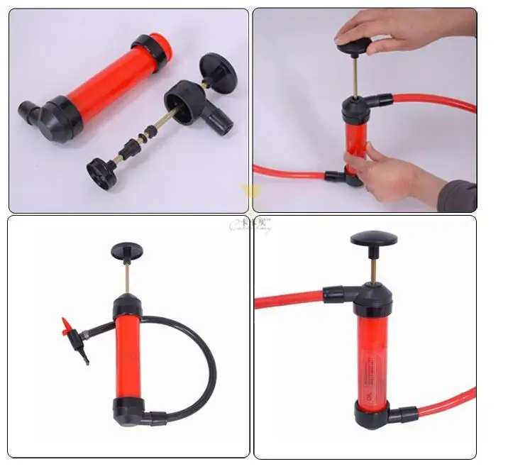 Car Fluid Transfer Extractor Hand Manual Siphon Oil Pump With Hosein