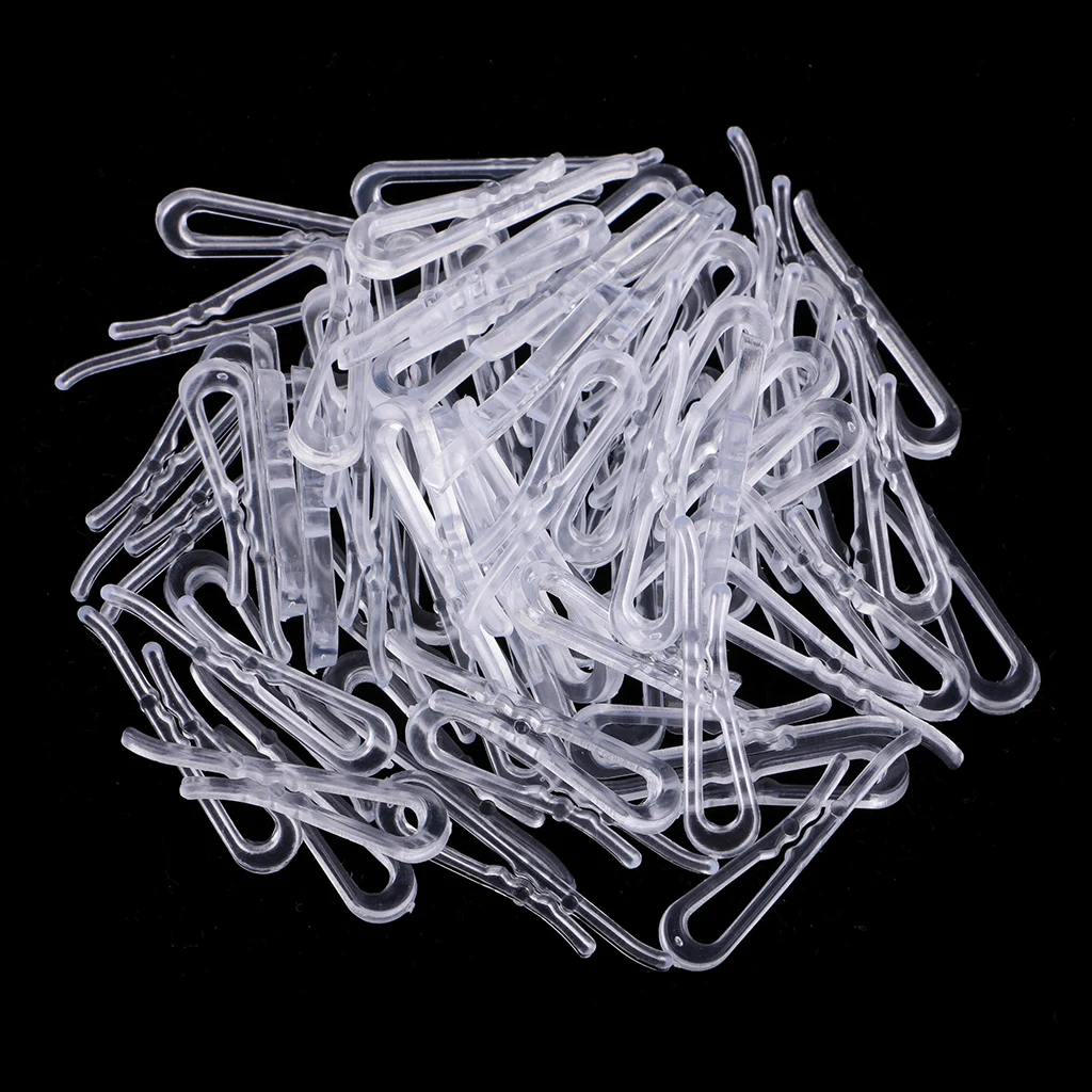 200Pcs 40*3mm Plastic Clip With Teeth For Dress Shirt Garment Packaging DIY