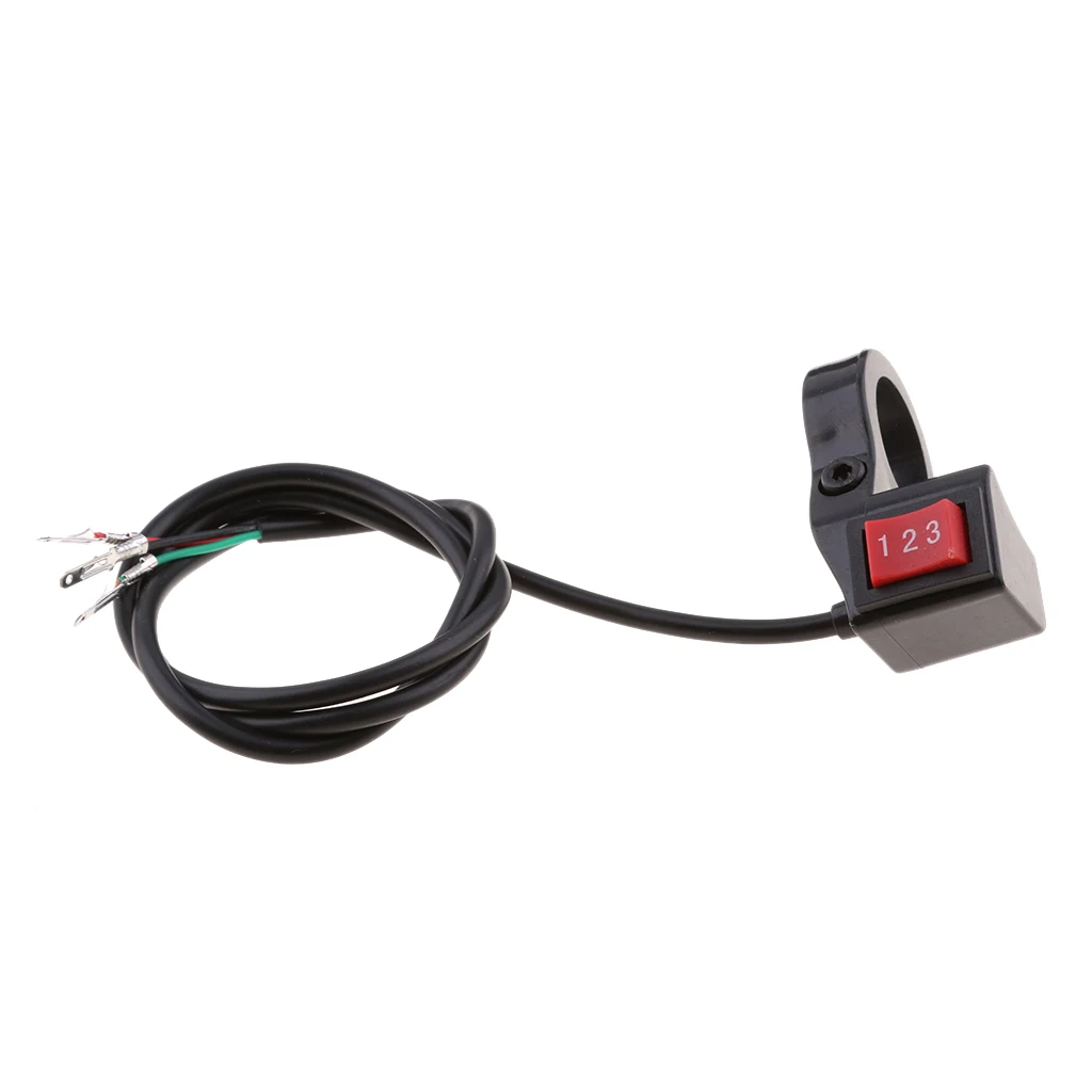 Handlebar switch Handlebar 3 Speed Position SPDT Switch Motorcycle Electric Bike Scooter-Black brushless motor controllers
