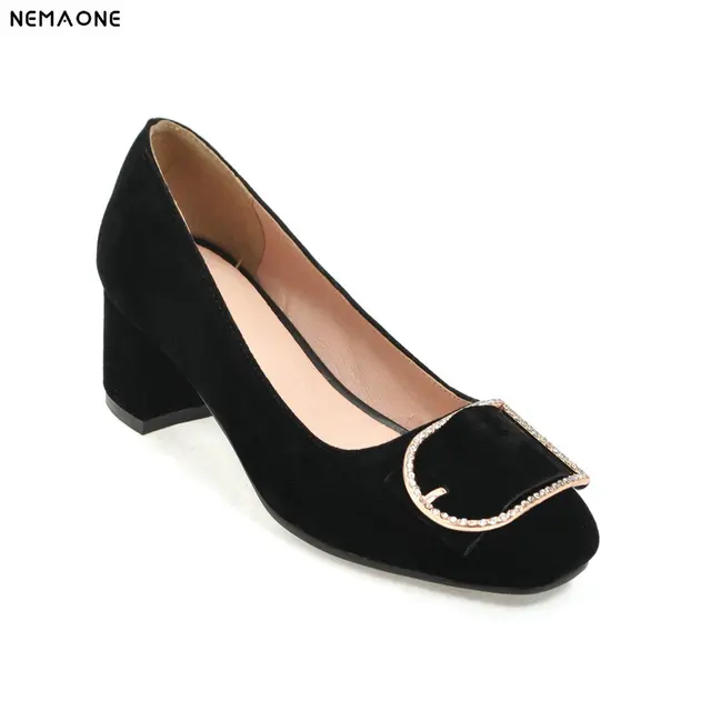2019 neue frauen pumpen 5 cm high heels schuhe frau karree Hoher Verbraucher NEMAONE China karree high Heels Schuhe