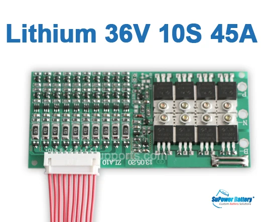 SuPower 10S 36V 37V 42V 45A литий ионный LiPo аккумулятор система управления BMS баланс PCB IC чип