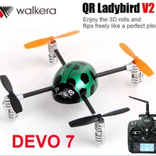 Walkera QR Божья коровка пижамы V2 летательные аппараты с DEVO 7 передатчик 3D 3-axis-Gyro 2,4 ГГц Квадрокоптер с дистанционным управлением Drone RC вертолет RTF