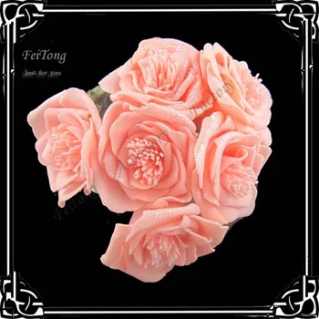 

6pcs/lot Artificial PE simulation imitation floral fake flowers Hand bouquet rose flowers Bridal bouquets