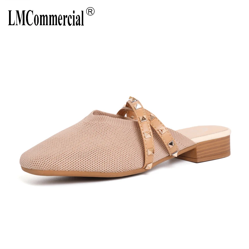 

Rivet outside slippers womens summer Women Slippers Mules Shoes Woman Slides Outdoor Party Shoes Female Sandals