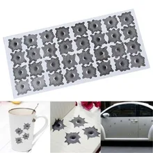 자동차 사이드 스티커 재미 있은 데칼 자동차 커버 액세서리 그래픽 오토바이 장식 스티커 3d 총알 구멍 자동차 스타일링(China)