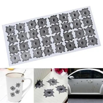 

Car Side Stickers Funny Decal Car-covers Accessories Graphics Auto Motorcycle Decoration Sticker 3D Bullet Hole Car Styling