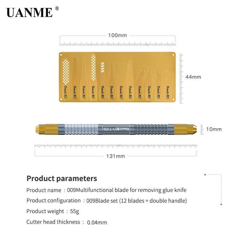 UANME Repaired knife CPU A7 A8 A9 A10 motherboard Burin To Remove Phone Processors knifes For iPhone IC Chip Repair Thin Blade