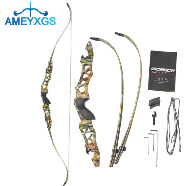  US $172.25 55lbsArchery Takedown Recurve Adult Right Handed Target Practice Longbow Outdoor 