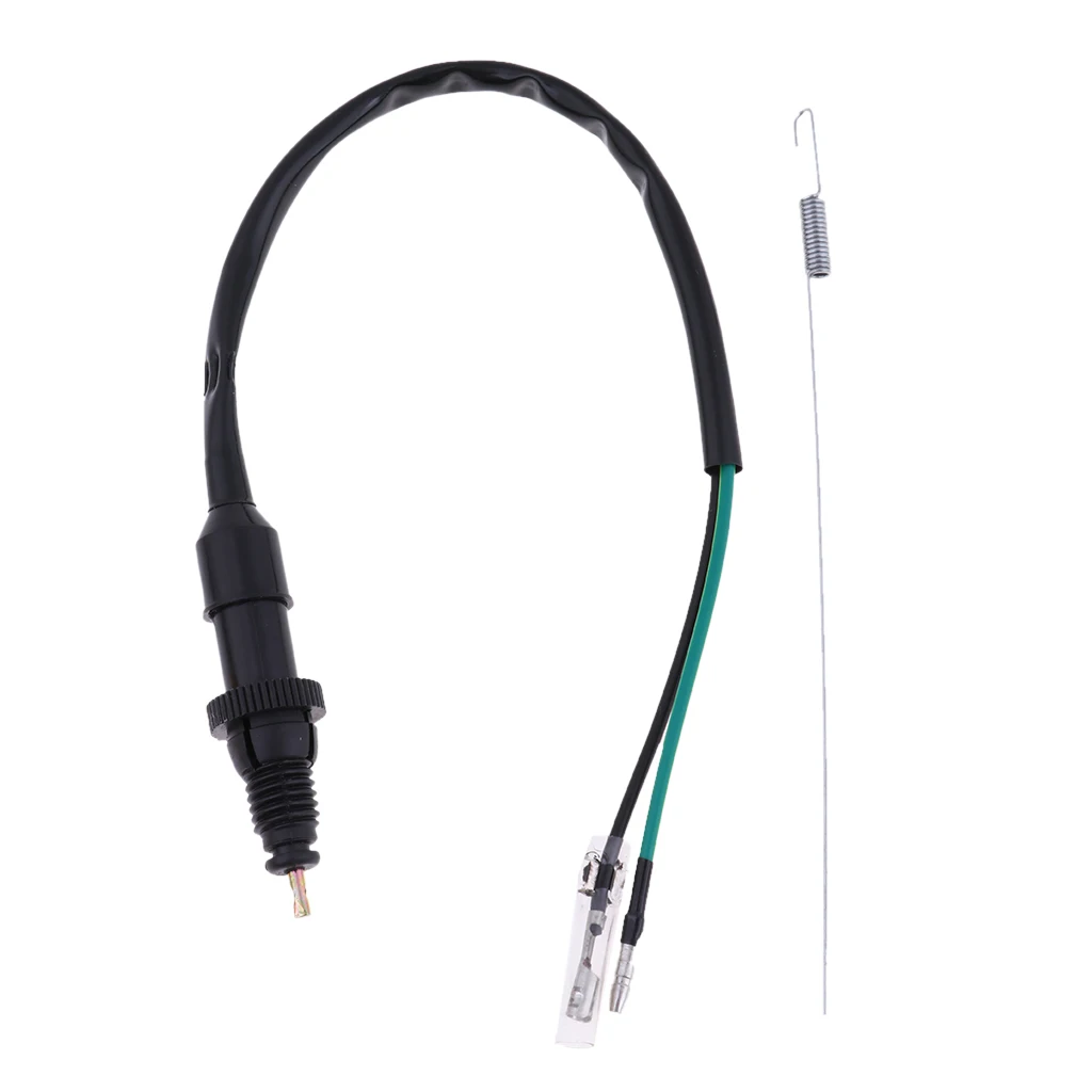 1 Piece Universal Plastic Motorcycle Rear Brake Light Switch with Spring for Honda CB400 VTEC XJR 74A Black