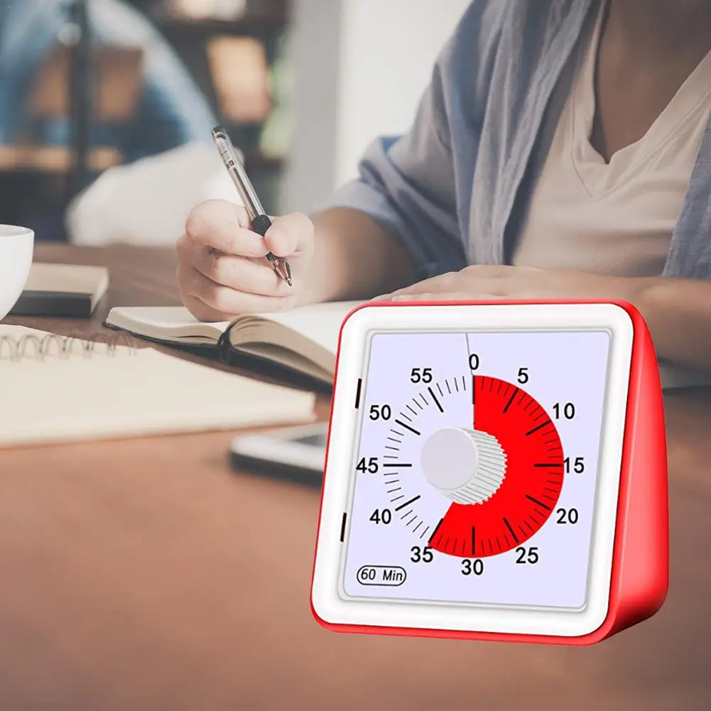 

60 Minutes Hourly Chime Clock Silent Time Timer Kids Classroom Conference Countdown Desk Clock Time Management Tool