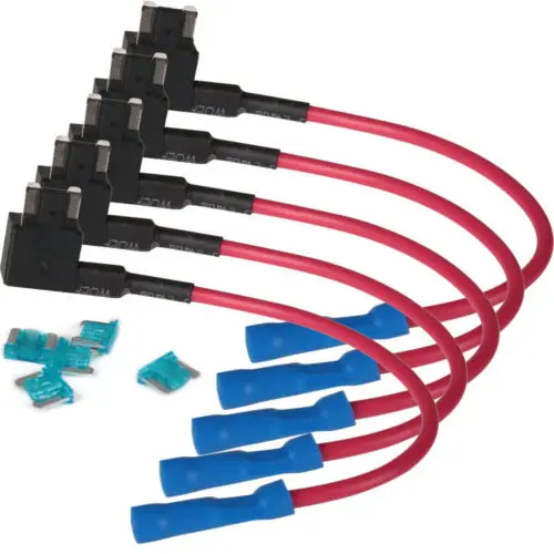 

5 X ACN TAP Mini Add-a-circuit ATM Low Profile Blade Style Fuse Holder 15A