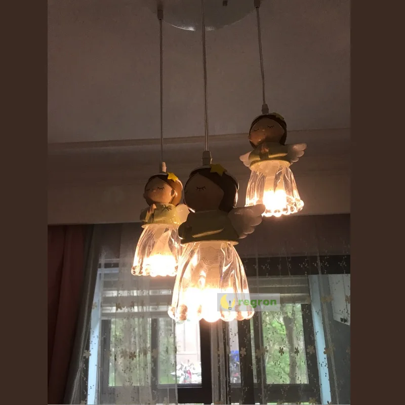 Детская спальня маленький ангел подвесные светильники Nordic Led E14 подвесной