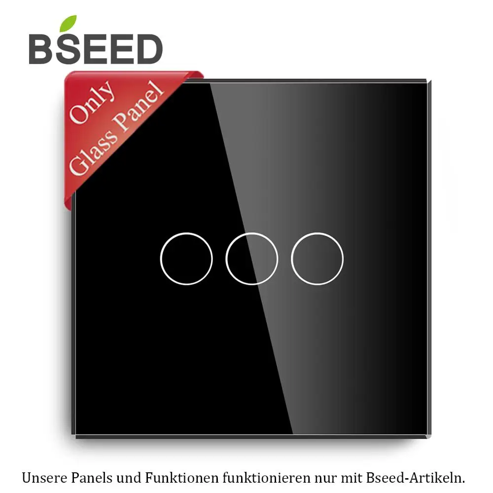 BSEED 86 мм Одиночная стеклянная панель белый черный настенный сенсорный