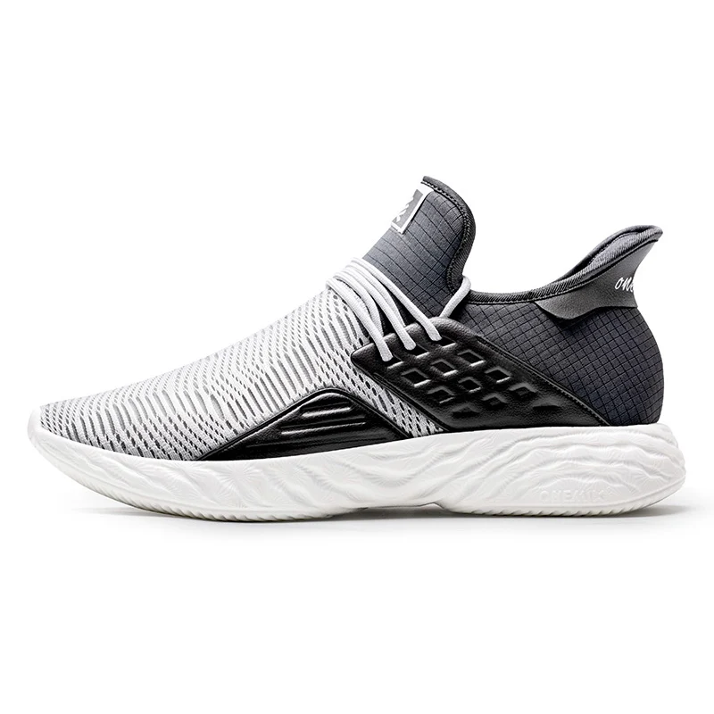 ONEMIX, мужские кроссовки, спортивная обувь размера плюс 47, дышащая удобная обувь для пробежек, пара, повседневный светильник, обувь для бега - Цвет: Grey