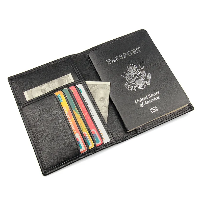 

SIKU men's leather passport case handmade coin purses holders famous brand passport cover