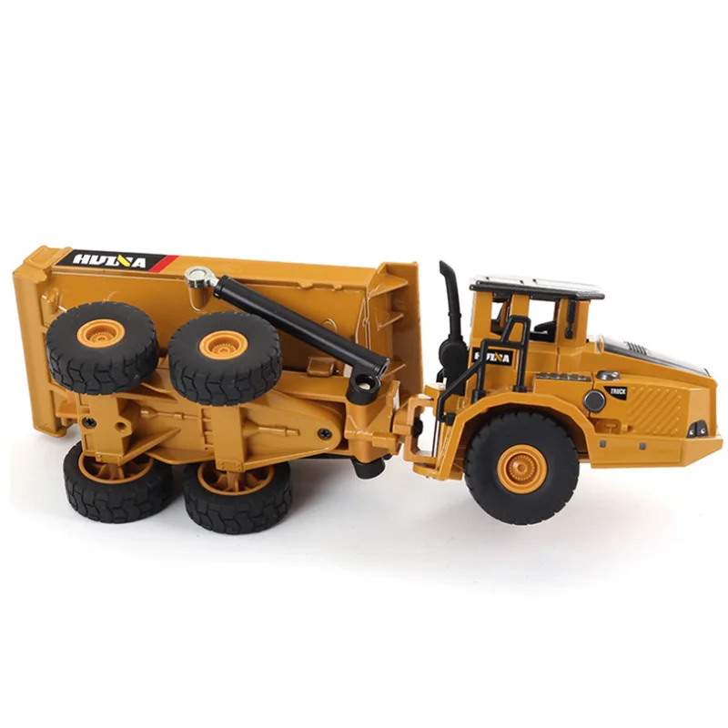 

HUINA 1:50 Alloy Articulated Dump Truck Model Toys, High Imitation Alloy Engineering Vehicle Model, Metal Diecasting