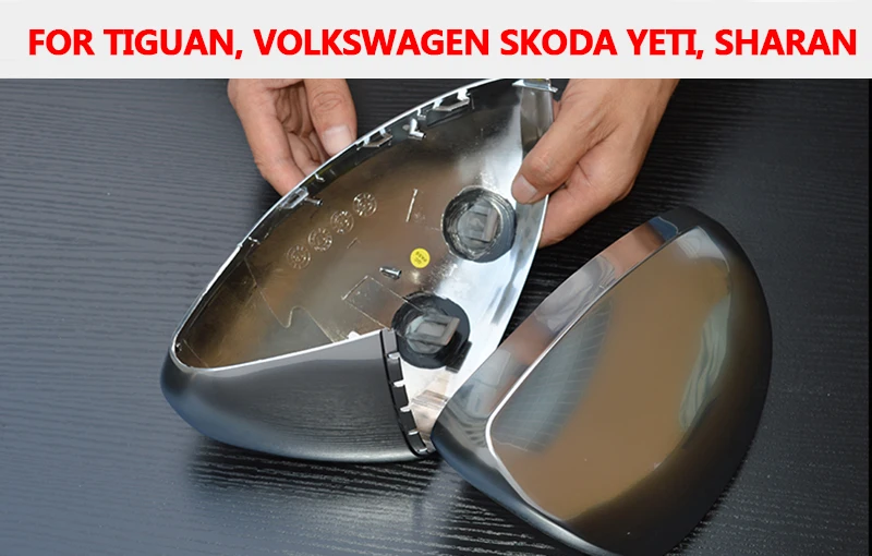 

Side Mirror Caps Cover For VW Tiguan Allspace L MK2 2017 2018 Matte Chrome replace Tiguan mirror cover Yeti
