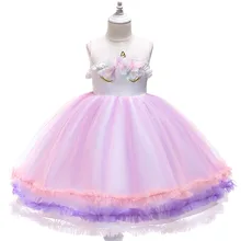 Fashion New Baby Kid Girls Dress Unicorn Flower Tutu Tulle Princess Dress for Girls Birthday Wedding Party Kids Dresses for Girl цена Fashion New Baby Kid Girls Dress Unicorn Flower Tutu Tulle Princess Dress for Girls Birthday Wedding Party Kids Dresses for Girl цены онлайн