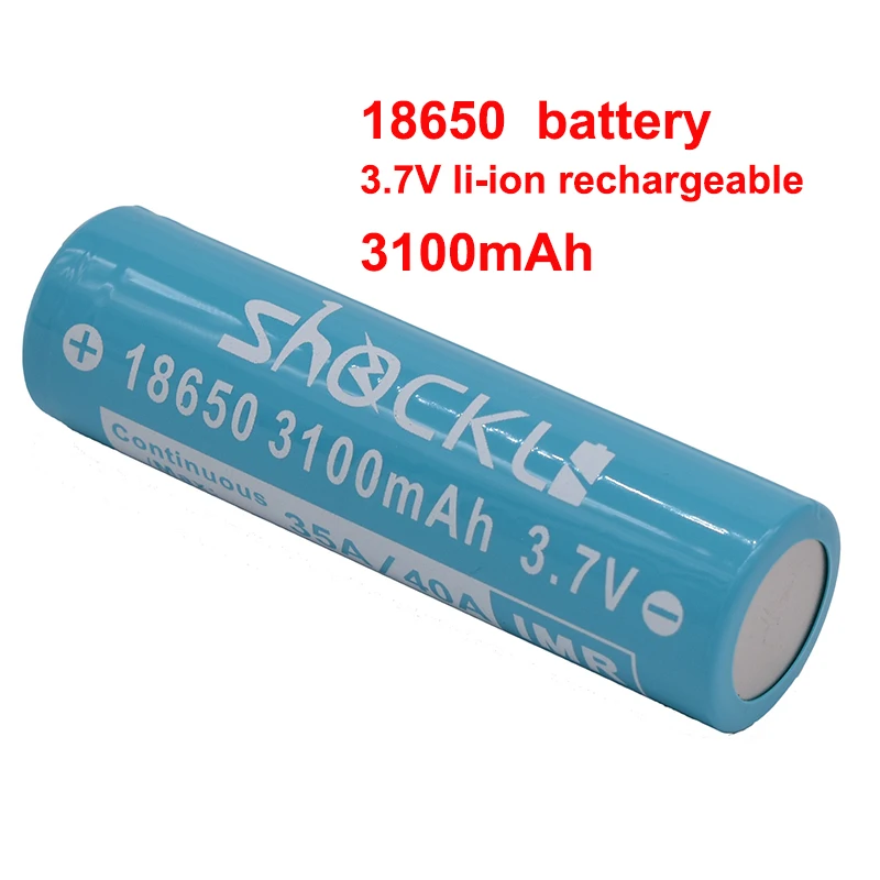 Shockli 18650 Батарея 3,7 V 3100mAh 3000mAh литий-ионная батарея 40A литиевая аккумуляторная батарея для фонарика электронной сигареты