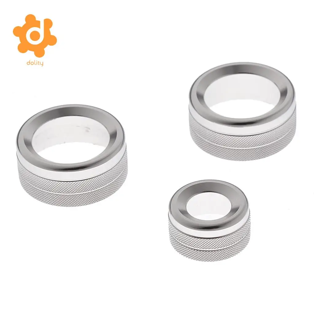 dolity 3 Pieces AC Control Radio Volume Knob Ring Trim for BMW 1 2 3 Series 