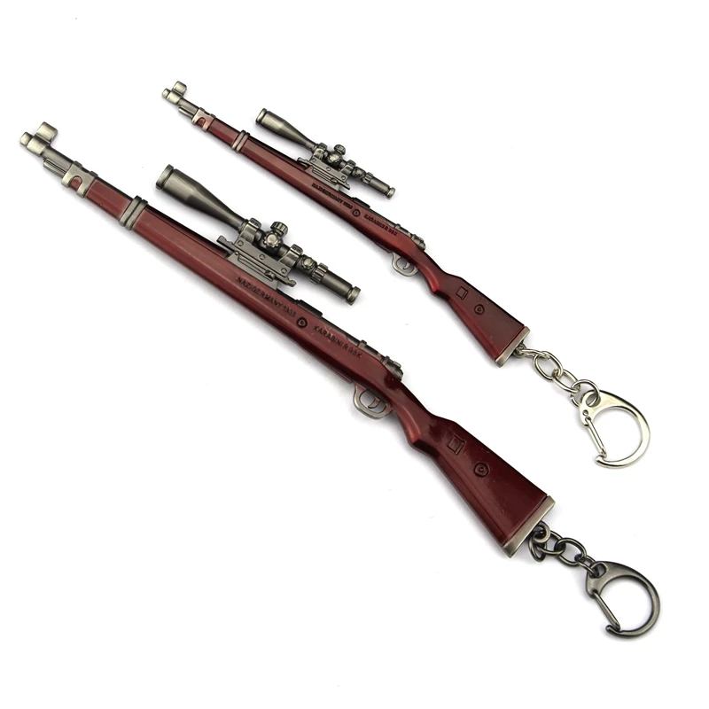 

Hot Game Playerunknown's Battlegrounds Keychain Punk Style PUBG Keyring Saucepan Pendant Key Chain Kids Toy Gun Accessories Gift