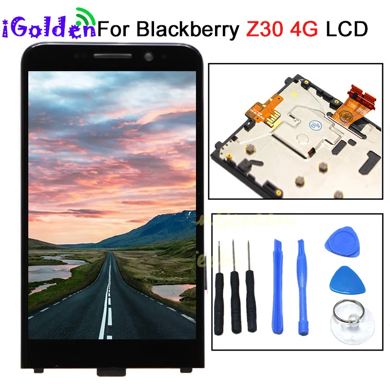 Для Blackberry Z30 4G ЖК дисплей с кодирующий преобразователь сенсорного экрана в сборе