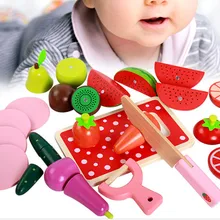 Новые деревянные блоки игрушка Kichen игрушки нарезанных фруктов игры для моделирования игрушку ребенку Образование игрушка подарок для малышей