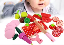 Новые деревянные блоки игрушка Kichen игрушки нарезанных фруктов игры для моделирования игрушку ребенку Образование игрушка подарок для